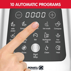 Moulinex Blender 10 Automatic Programmes, 2Lit, 1400Watts, Stainless Steel - LM835D27