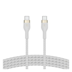 Belkin Boost Charge PRO Flex USB-C to USB-C Braided Silicone Cable, 1Mm, White - CAB011bt1MWH