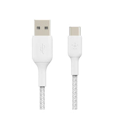 Belkin Boost Charge USB-A to USB-C Braided Cable, 1Mm, White - CAB002bt1MWH
