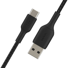 Belkin Boost Charge USB-A to USB-C Braided Cable, 2Mm, Black - CAB002bt2MBK