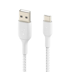 Belkin Boost Charge USB-A to USB-C Braided Cable, 2Mm, White - CAB002bt2MWH