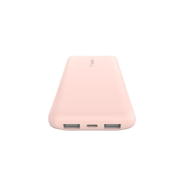 Belkin Boost Charge 3Port & 10000Mah Power Bank with USB-C 15Watts, Dual USB-A, Pink - BPB011btRG