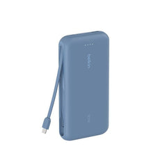 Belkin Boost Charge Power Bank 20000Mah, PD 30Watts with USB-C, Integrated Cable and USB-C & USB-A, Blue - BPB024hqBL