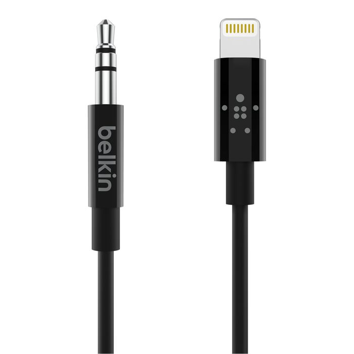 Belkin Audio Cable with Lightning Connector 3.5Mm, 90Cm, Black - AV10172bt03-BLK
