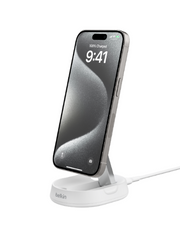 Belkin Boost Charge Pro-Convertible Magnetic Wireless Charging Stand. Qi2, 15Watts, White - WIA008btWH