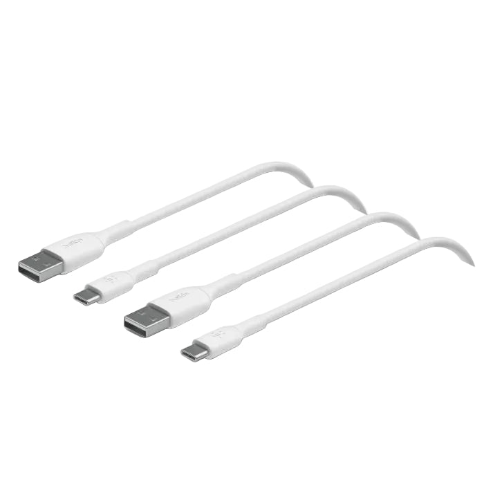 Belkin Boost Charge USB-C to USB-A, 1Mm, 2Pack, White - CAB001bt1MWH2PK