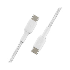 Belkin Boost Charge braided USB-C to USB-C, 2M, 2Pack, White - CAB004bt2MWH2PK