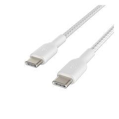 Belkin Boost Charge braided USB-C to USB-C, 2M, 2Pack, White - CAB004bt2MWH2PK