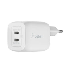 Belkin Boost Charge Pro Dual, USB-C PD GaN Fast Charger, 45Watts, White - WCH011vfWH