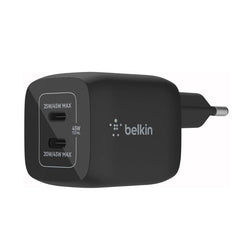Belkin Boost Charge Pro Dual, USB-C PD GaN Fast Charger, 45Watts, Black - WCH011vfBK