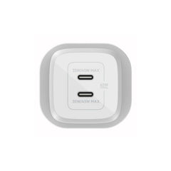Belkin Wall Charger with Interchangeable Plug, 70Watts, 2Ports, White - WCH018hqWH