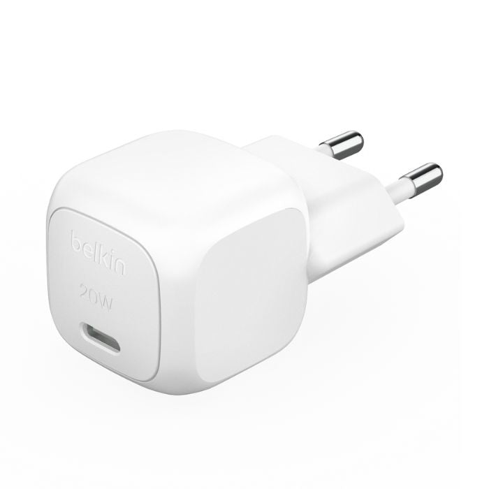 Belkin Cube Wall Charger Boost Charge, USB-C, 20Watts, 1Port, White - WCA009kqWH