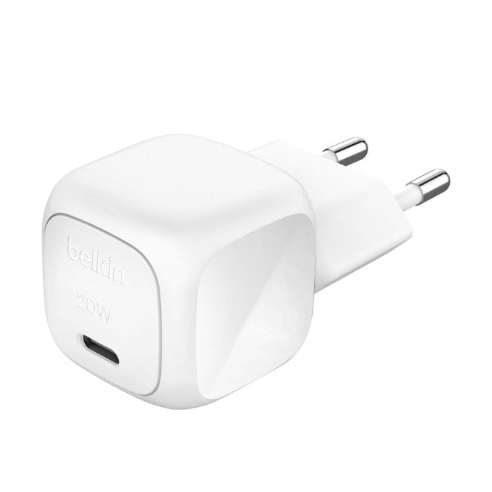 Belkin Cube Wall Charger Boost Charge, USB C-C, 20Watts, 1Port, Cable 1Mm, White - WCA009kq1MWH-B6