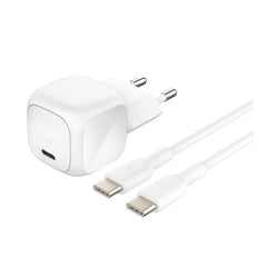 Belkin Cube Wall Charger Boost Charge, USB C-C, 20Watts, 1Port, Cable 1Mm, White - WCA009kq1MWH-B6
