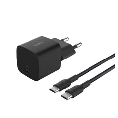 Belkin Wall Charger PD, USB-C, 25Watts, Cable 1Mm, Black - WCA012kq1MBK-B6