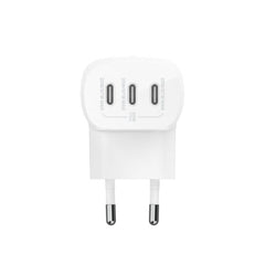 Belkin Wall Charger With PPS, 67Watts, Triple USB-C Ports PD, 25W & 20W & 20W, White - WCC002vfWH