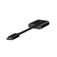 Belkin Connect USB-C Audio + USB-C Charge Adapter, Supports Fast Charging up to 60Watts - F7U081btBLK