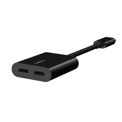 Belkin Connect USB-C Audio + USB-C Charge Adapter, Supports Fast Charging up to 60Watts - F7U081btBLK
