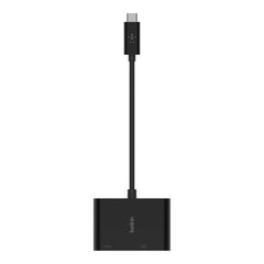Belkin USB-C to VGA Adapter, Up to 60Watts of Power Delivery, Black - AVC001btBK