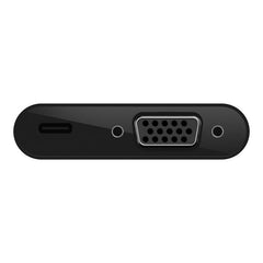Belkin USB-C to VGA Adapter, Up to 60Watts of Power Delivery, Black - AVC001btBK