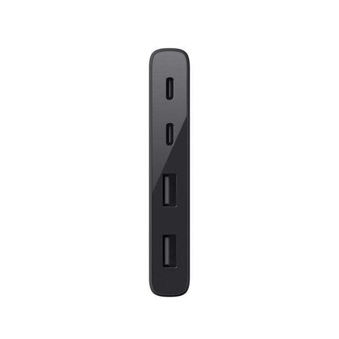 Belkin USB-C 4-Port Mini Hub, 5Gbps Data Transfer Speeds (shared), Black - F4U090btBLK