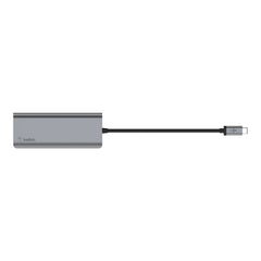 Belkin USB-C Multiport Adapter 6-in-1, 2 x USB A 3.0 (5Gpbs), 1 x HDMI 4k, GbE, 1 x USB, Grey - AVC008btSGY