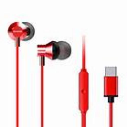 Aiwa Earphones with Microphone Type-C, Red - ESTM-50USB-C