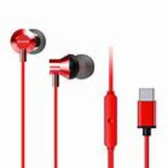 Aiwa Earphones with Microphone Type-C, Red - ESTM-50USB-C