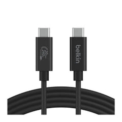 Belkin USB4 Cable, USB-C to USB-C 240W 20Gbps 2M Cable, 4K 60Hz resolution, Black - INZ004bt2MBK