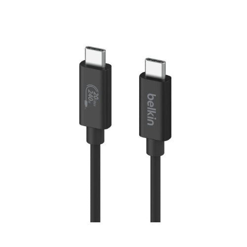 Belkin USB4 Cable, USB-C to USB-C 240W 20Gbps 2M Cable, 4K 60Hz resolution, Black - INZ004bt2MBK