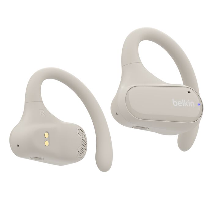 Belkin Sound Form Breeze Open Ear True Earbuds, Wireless, White - AUC013ctSA