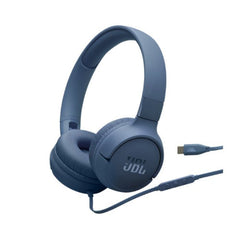 JBL Tune 520C Hi-Res, Wired USB-C, Blue - JBLT520CBLU