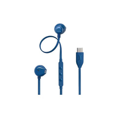 JBL T305C-BU In-Ear Earphones, USB, Microphone, Blue - JBLT305CBLU