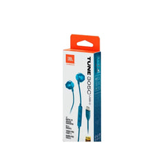 JBL T305C-BU In-Ear Earphones, USB, Microphone, Blue - JBLT305CBLU
