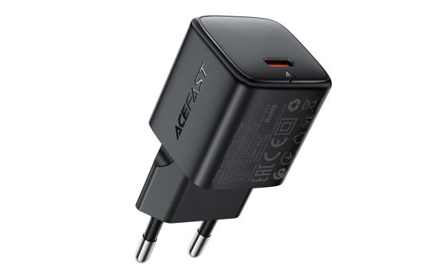 Acefast A118 Pd 30w USB - C Fast Charger Mini Gan Power Adapter Charging Block EU Plug Black