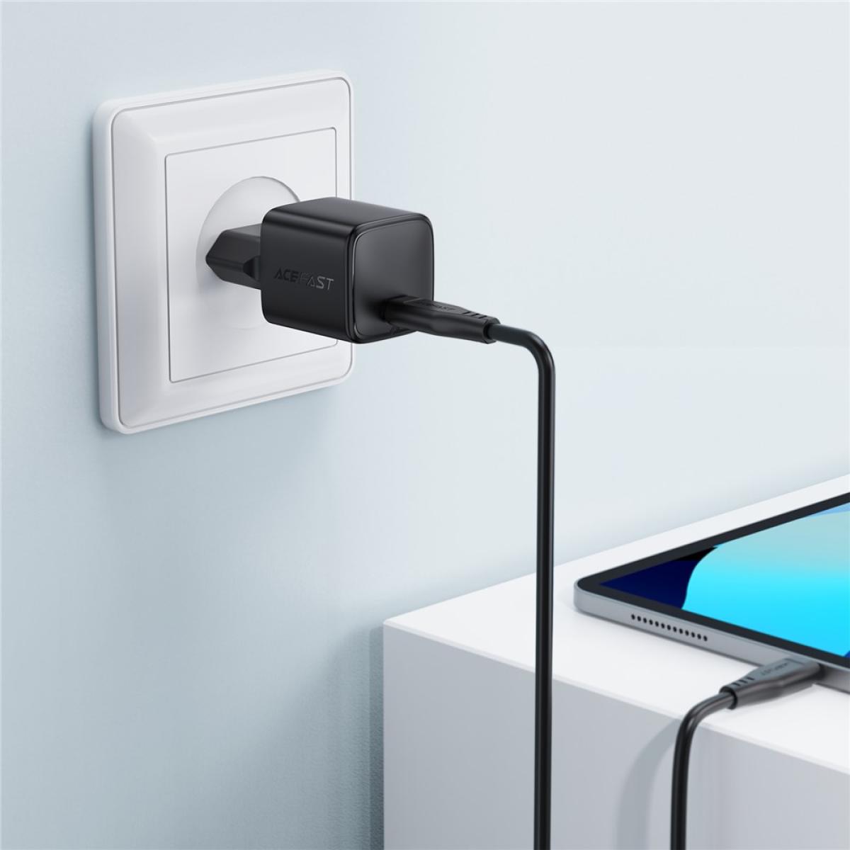 Acefast A118 Pd 30w USB - C Fast Charger Mini Gan Power Adapter Charging Block EU Plug Black
