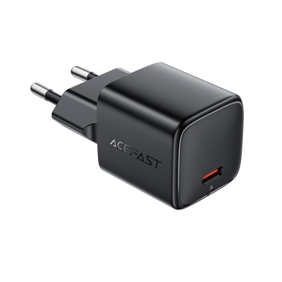 Acefast A118 Pd 30w USB - C Fast Charger Mini Gan Power Adapter Charging Block EU Plug Black