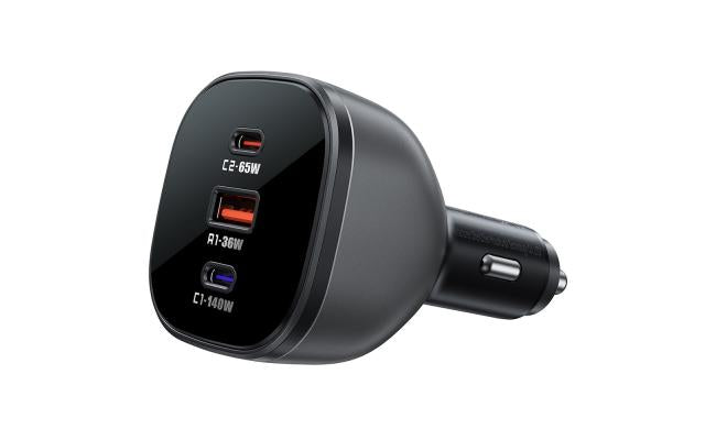 ACEFAST B14 165W USB + Dual Type - C Car Charger Phone Fast Charging Adapter - Black