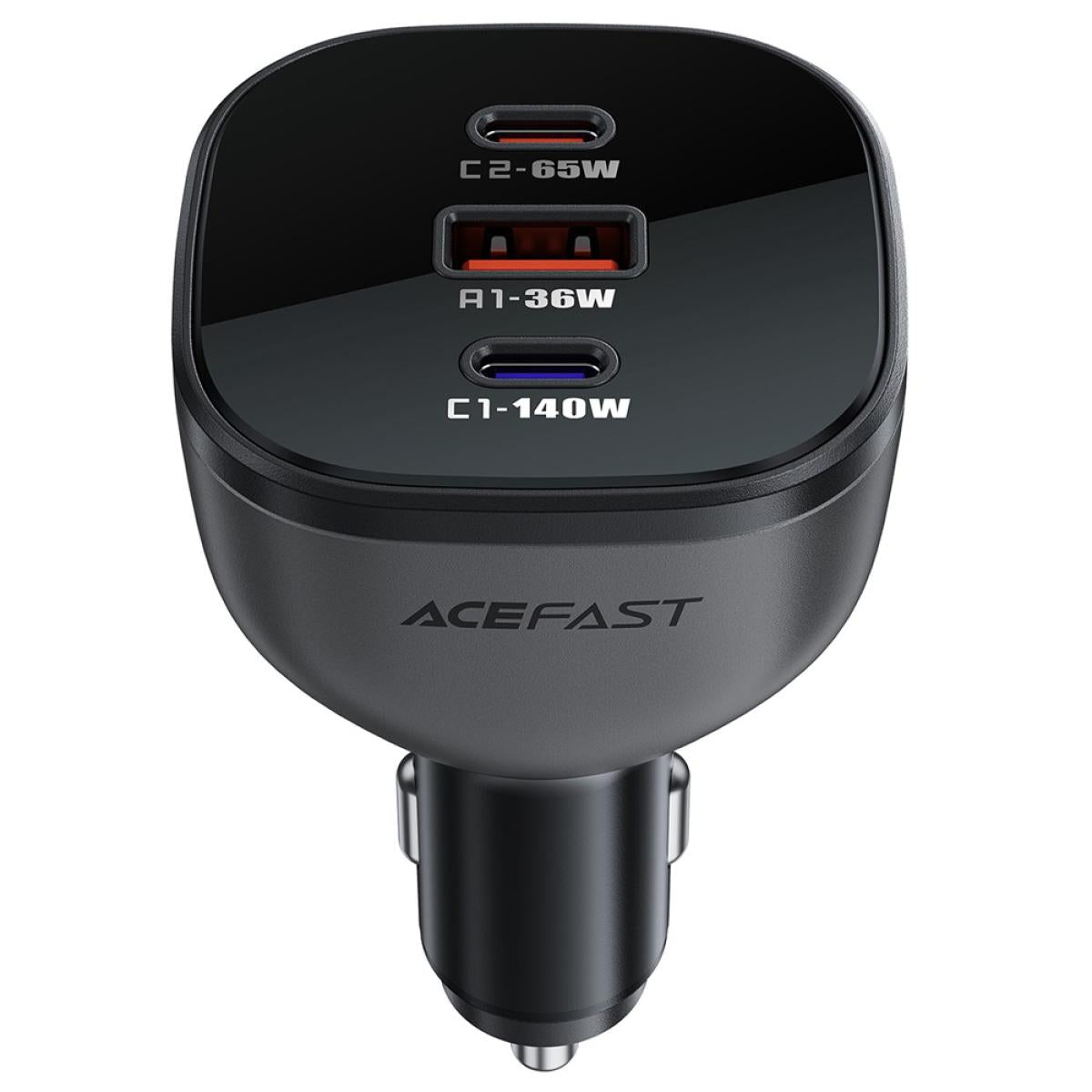 ACEFAST B14 165W USB + Dual Type - C Car Charger Phone Fast Charging Adapter - Black
