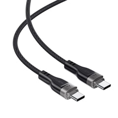 ACEFAST C11 - 03 1.2 meter USB - C to USB - C 60W Fast Charging Cable Magnetic Braided Data Cord - Black