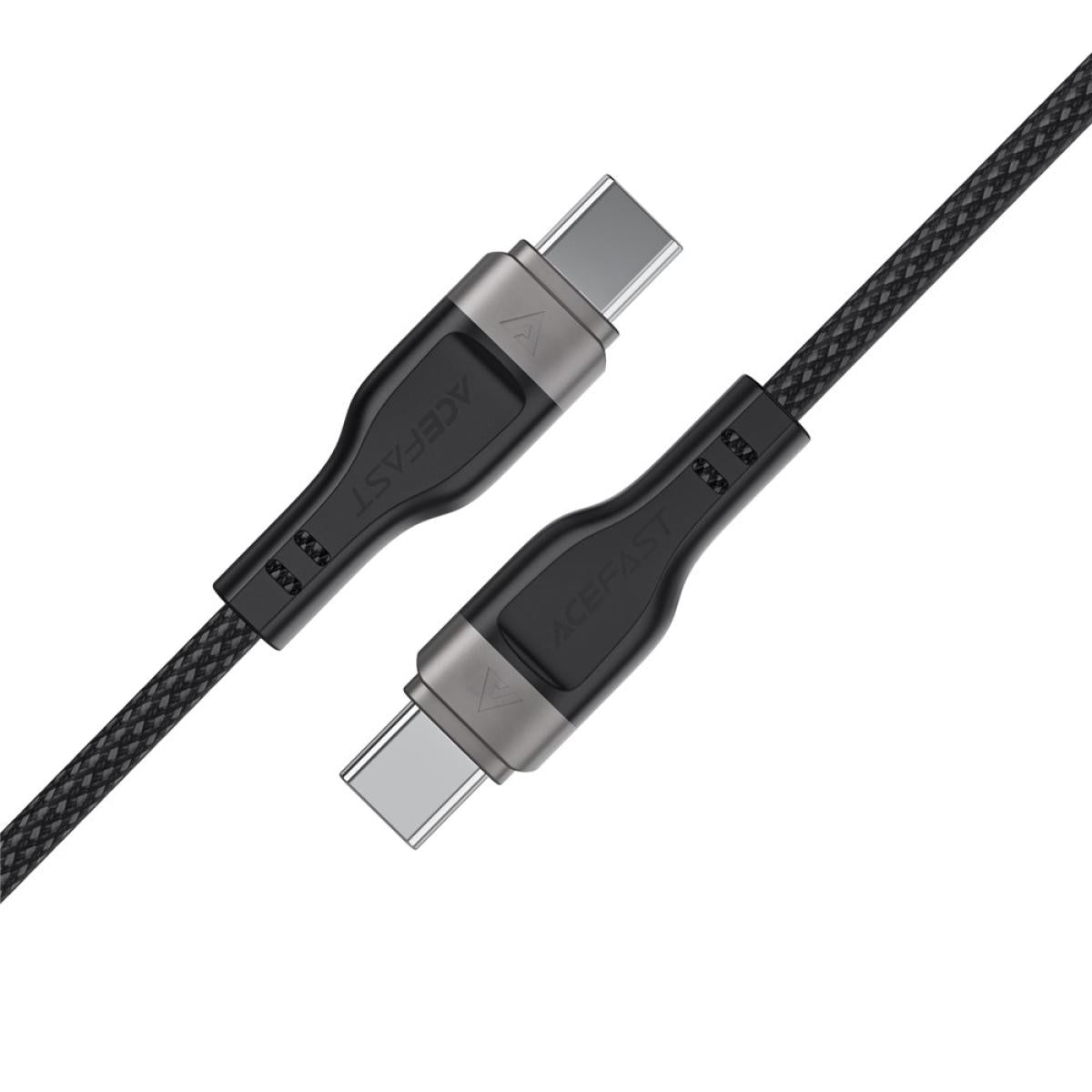 ACEFAST C11 - 03 1.2 meter USB - C to USB - C 60W Fast Charging Cable Magnetic Braided Data Cord - Black