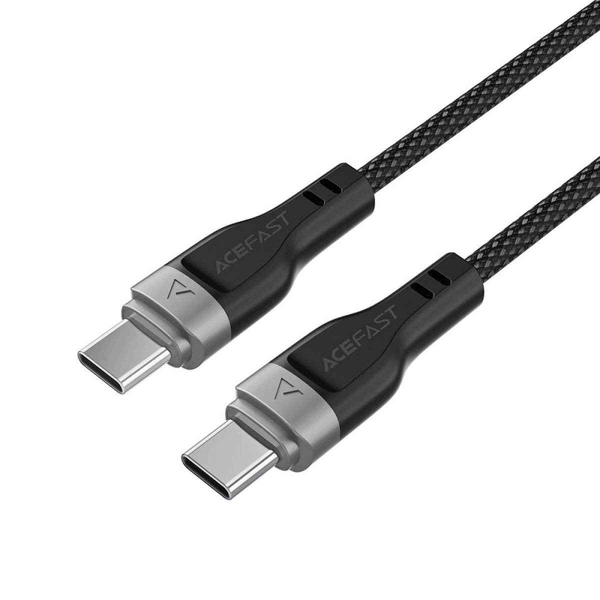 ACEFAST C11 - 03 1.2 meter USB - C to USB - C 60W Fast Charging Cable Magnetic Braided Data Cord - Black