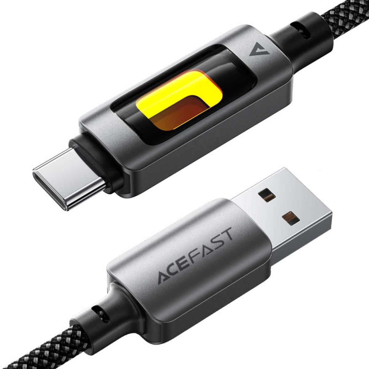 Acefast C21 04 Data & Charger Cable Led Rgb 7 Gradient Light Indicator Usb A To Type C Fast Charging Fantasy Color Series