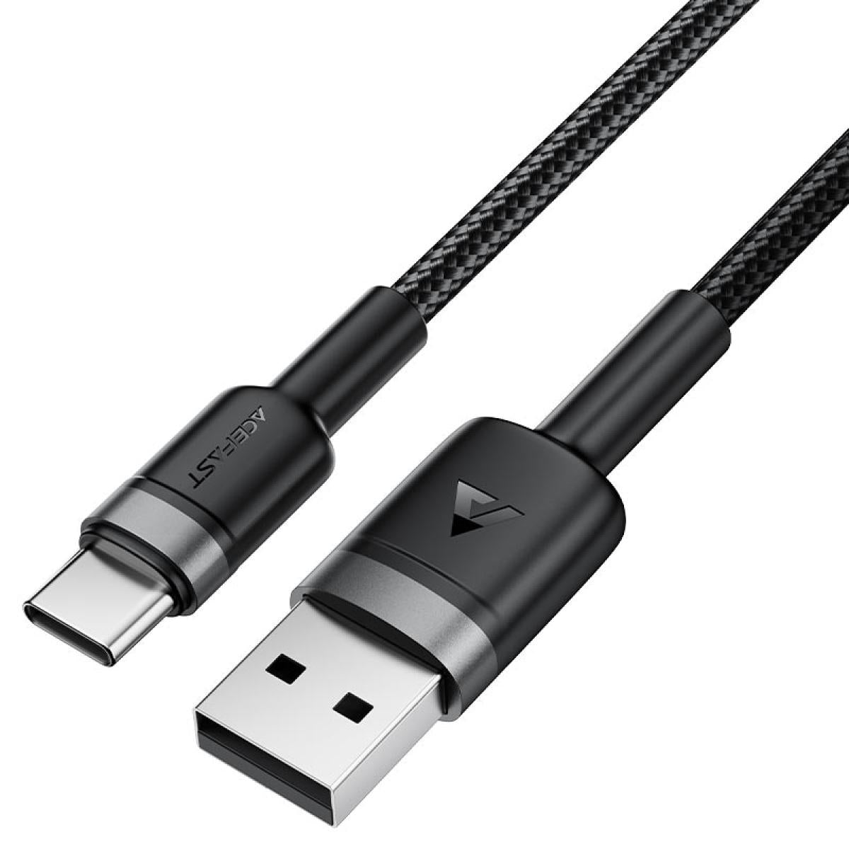Acefast C22 04 Usb A To Usb C Charging Data Cable Black