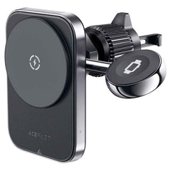 Acefast D18 In Car 2 In 1 Magsafe / Qi Induive Mobile And Iwatch Wireless Charging Car Holder, Convenient, Fast, And Efficient, 2.5w / 5w / 7.5w / 10w / 15w Output Black