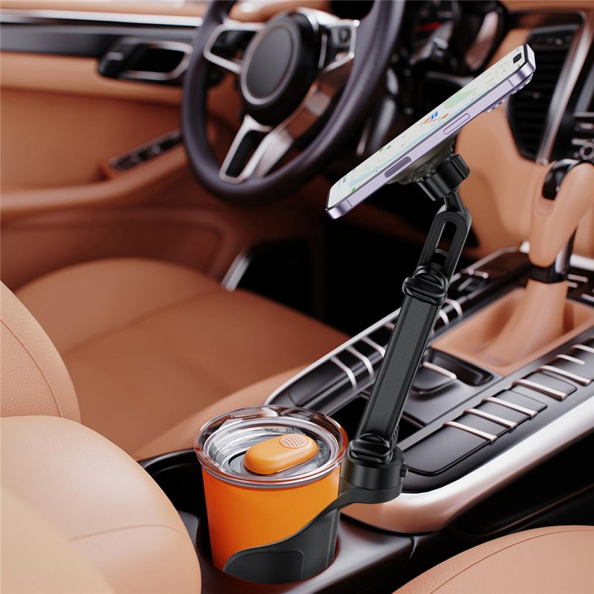 ACEFAST D62 Car Cup Holder Adjustable Angle / Length Magnetic Car Phone Stand for 4.7 - 6.9 inch Phones - Black