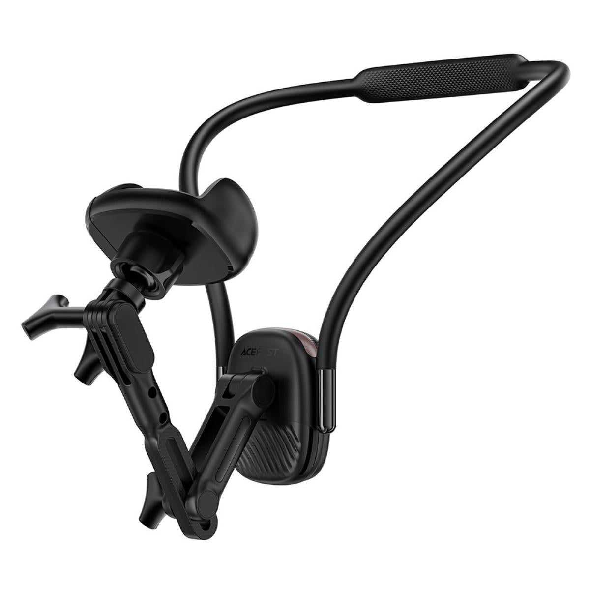 Acefast E33 Neck Mount Phone Holder Clamp Type Wearable Phone Clip Bracket For Pov Vlog Video Black