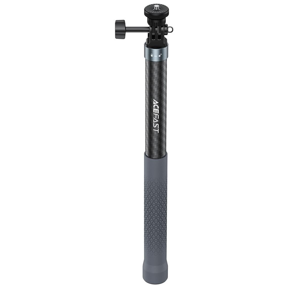 ACEFAST E38 1.2m Carbon Fiber Telescopic Selfie Stick 5 Level Adjustable Selfie Stick - Black / Grey