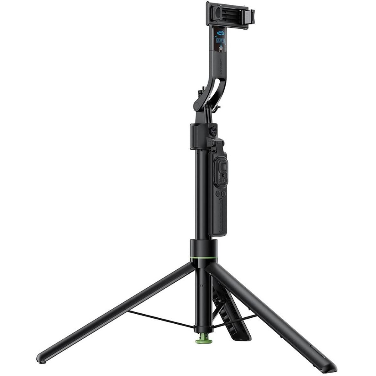 Acefast E41 Telescopic Selfie Stick With Automatic Tripod Face Tracking Remote Control 1.76m Black