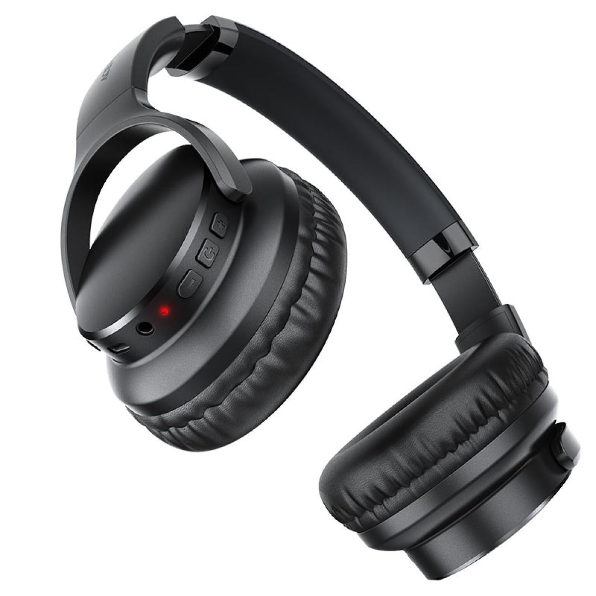 Acefast H10 Wireless Bluetooth 5.4 Over Ear Headphone Low Latency Gaming Earbuds with 40mm Speaker Foldable Music Sports Headphones Black